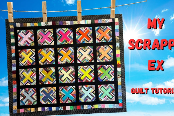 A Scrappy X-Block Quilt Tutorial for Your Stash
