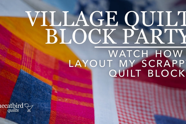 Village quilt layout with house blocks