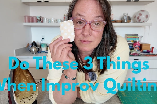 Improv quilting blocks in progress