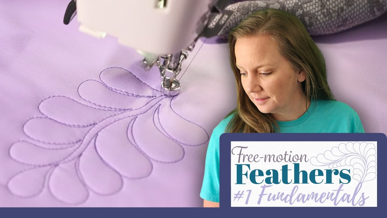 Free-motion feather quilting basics on any machine