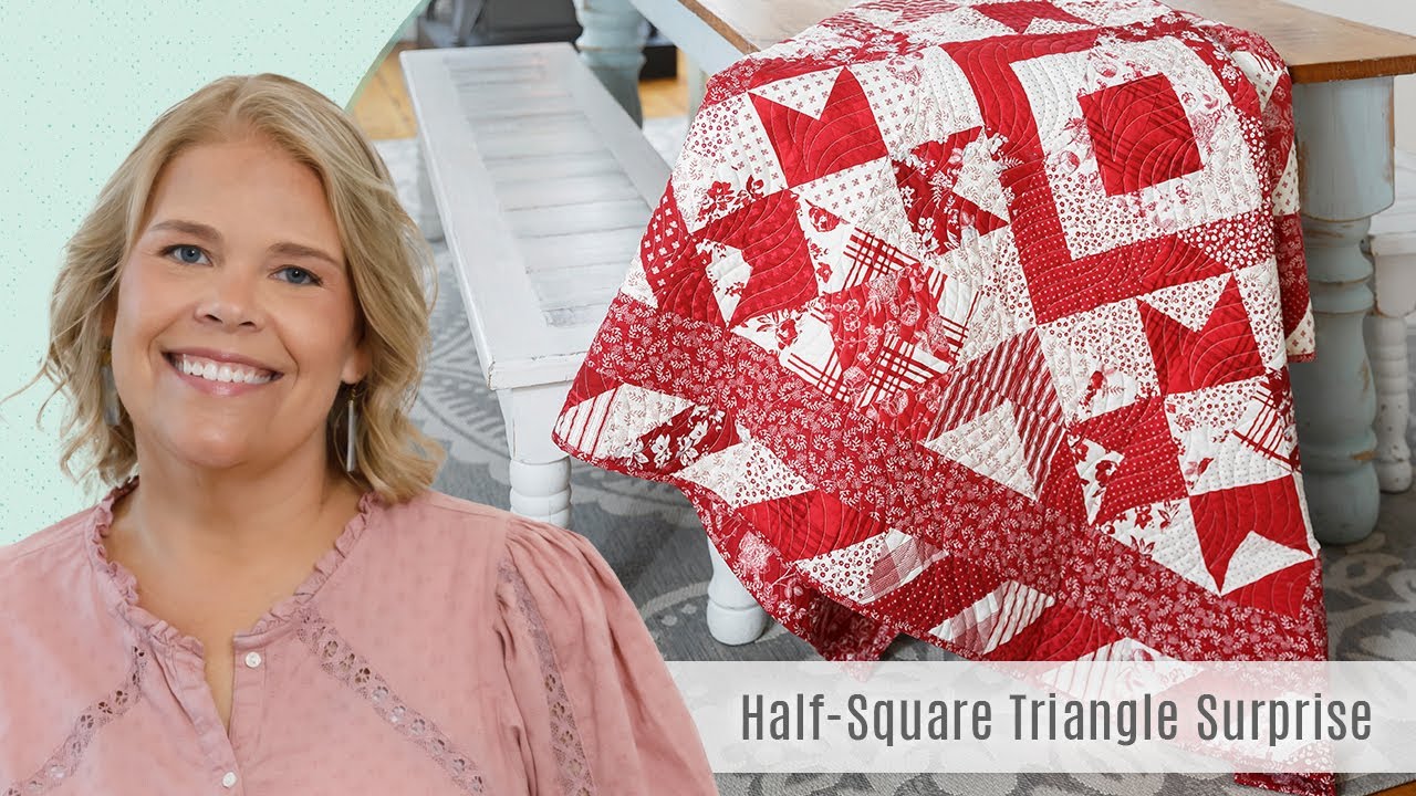 How to Make a Half-Square Triangle Surprise Quilt - Free Quilting Tutorial