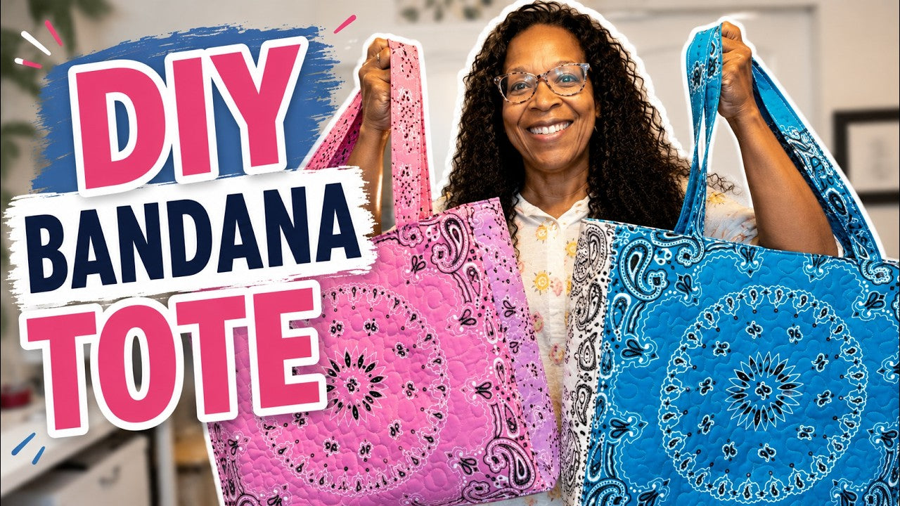 Handmade bandana tote bag DIY project