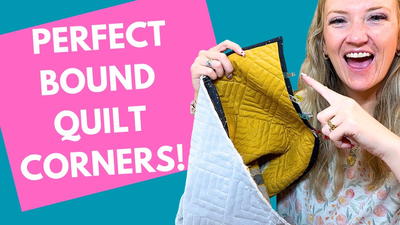 Hand binding a quilt corner for a perfect mitred finish