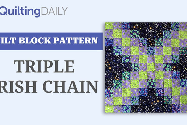 A Triple Irish Chain block built from strip bands in sequence