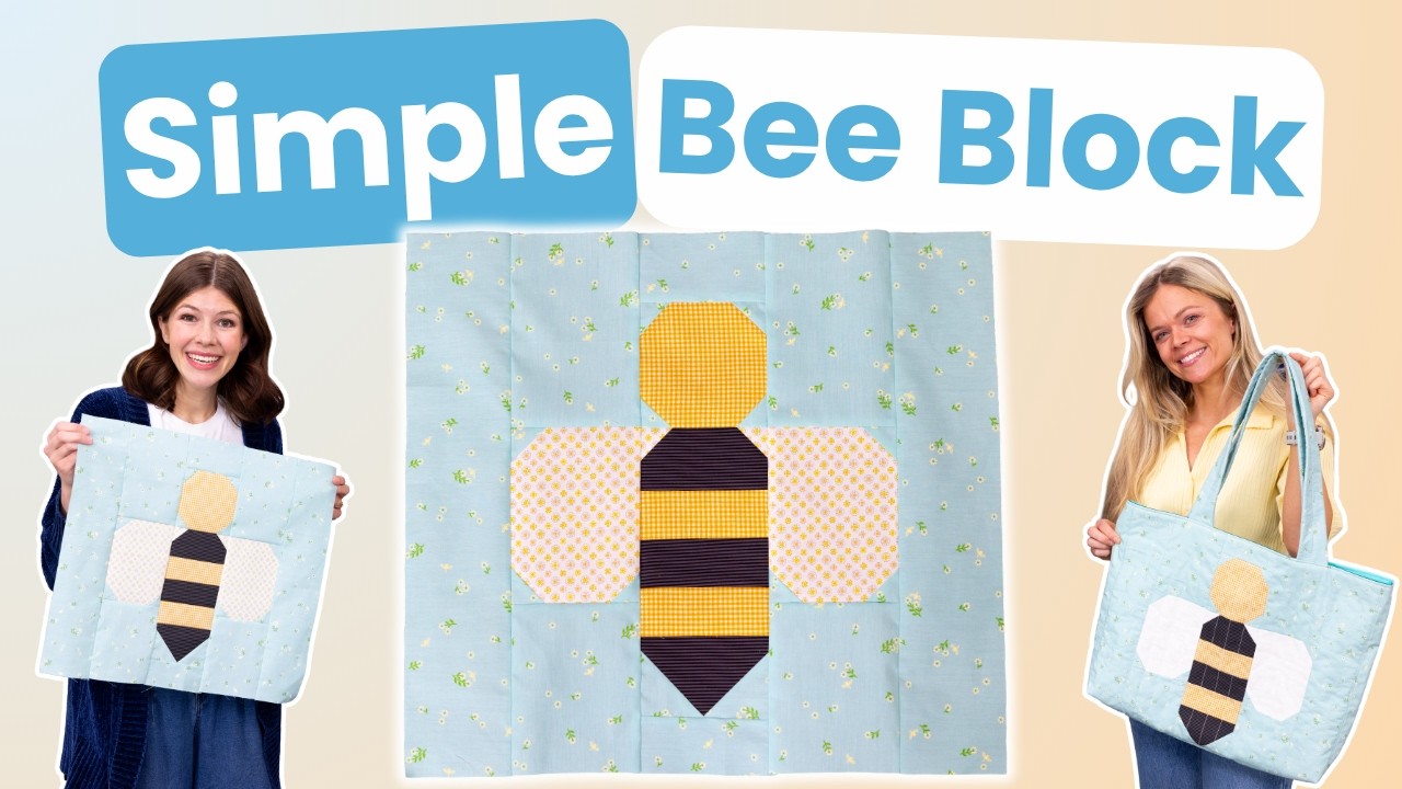 Easy Bee Quilt Block From Scraps Tutorial