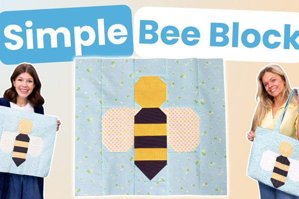 Easy Bee Quilt Block From Scraps Tutorial