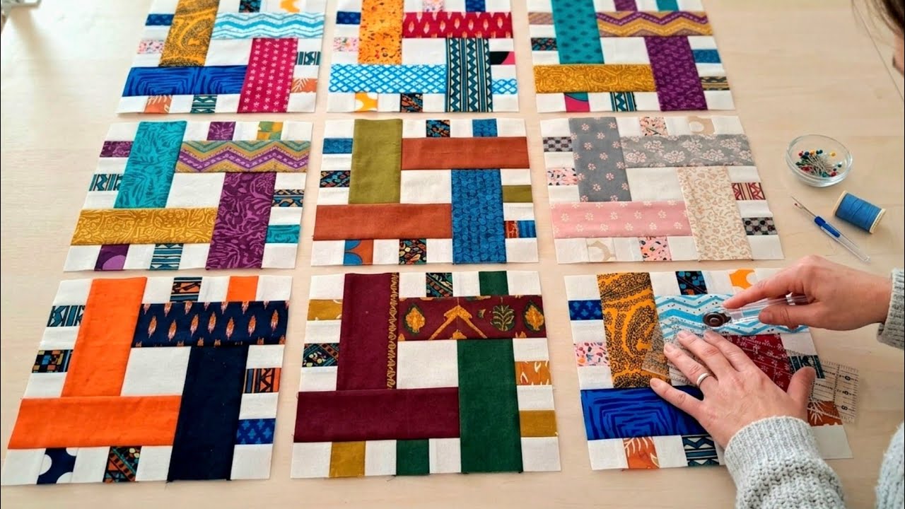 Scrap Friendly Quilt Pattern From Leftover Fabrics