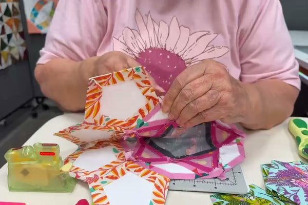 English paper piecing basting and stitching techniques