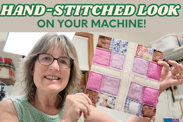 A Scrappy Improv Block with a Hand-Stitched Look