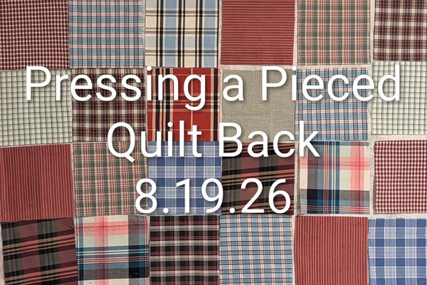 Pressing the seams of a pieced quilt top in order
