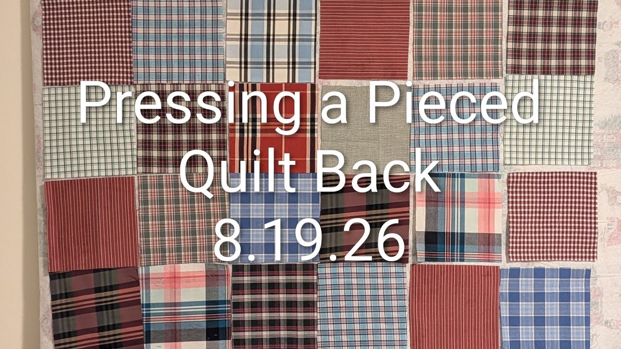 Pressing the seams of a pieced quilt top in order