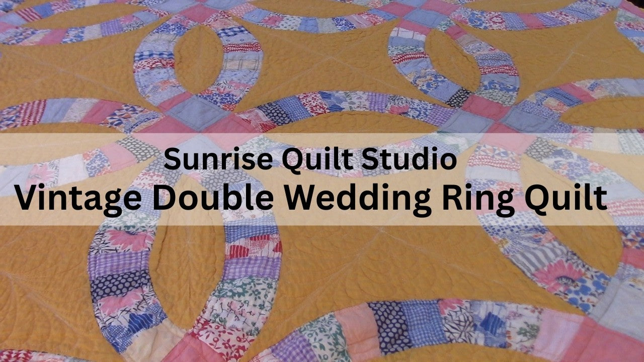 A Vintage Double Wedding Ring Quilt Up Close