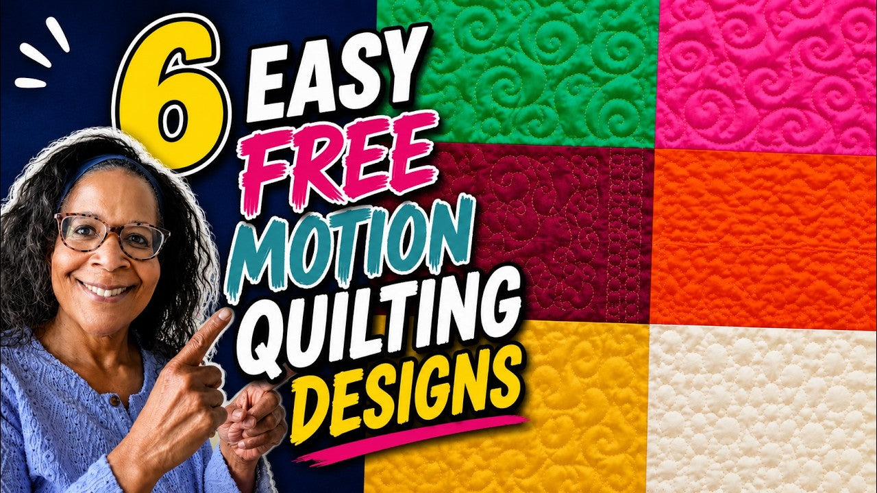 6 Beginner Free Motion Quilting Designs Anyone Can Learn by Mary Go Round Quilts