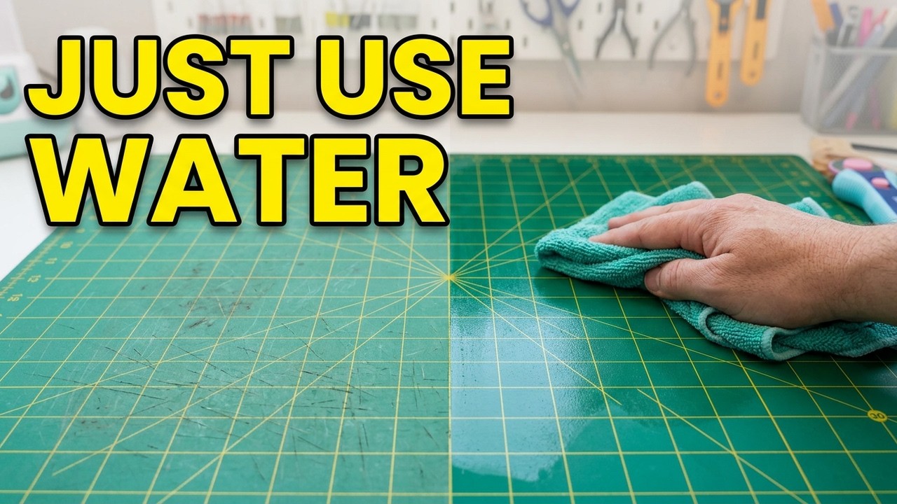 Cutting mat care tutorial from The Fabric Hut YouTube channel