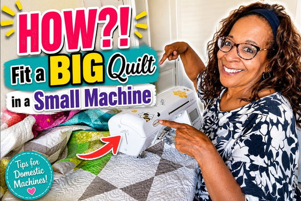 Fitting a large quilt in a domestic sewing machine