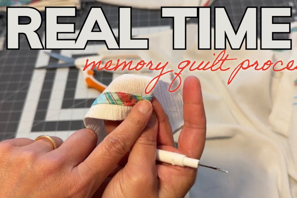 Preparing and stabilising a shirt for a memory quilt