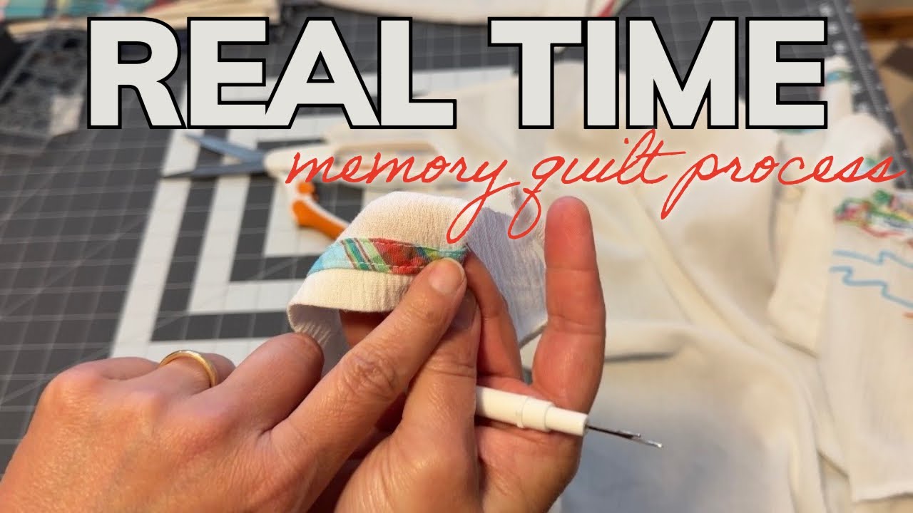Preparing and stabilising a shirt for a memory quilt