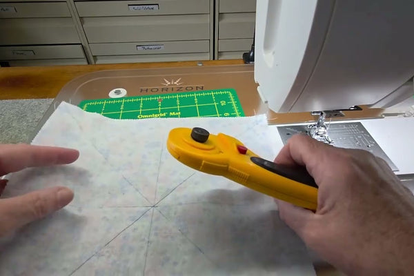 The Magic Eight method for making eight half square triangles at once