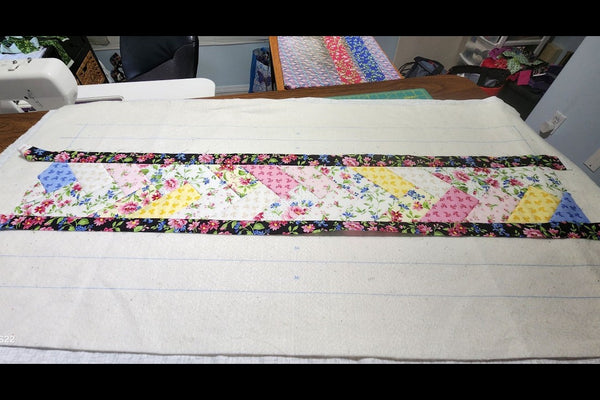 Quilted Table Runner on Preprinted Batting with Kelley's Quilts Plus