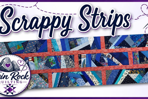 A beautiful strip quilt made from fabric strips