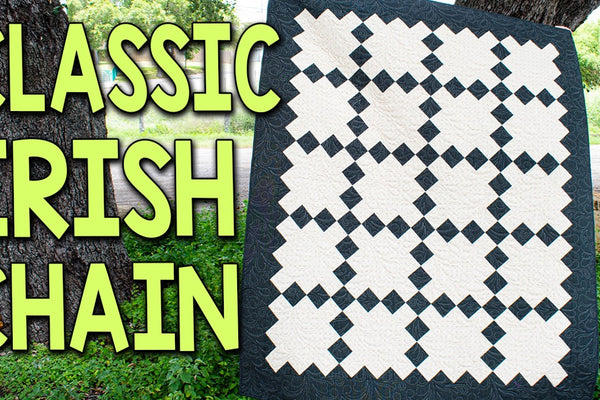 Fast strip pieced Irish Chain twin quilt tutorial