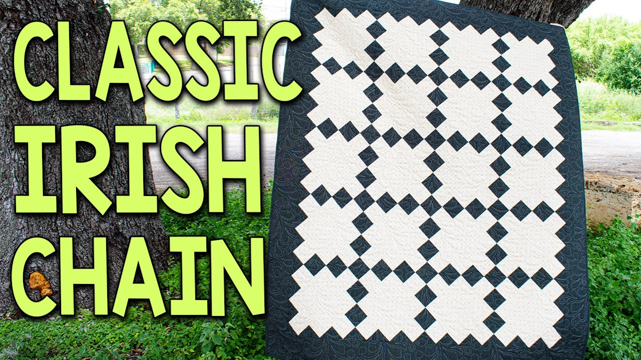 Fast strip pieced Irish Chain twin quilt tutorial
