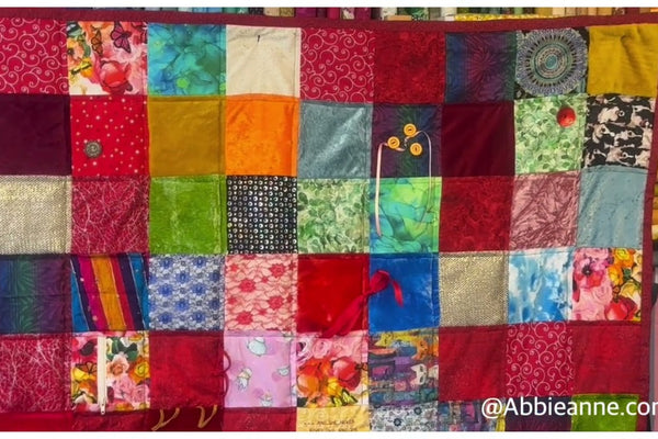Sensory quilt, how and why to make one, video by Abbieanne Patchwork Quilting and Textiles