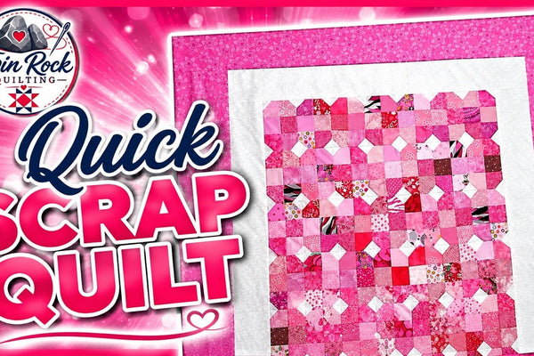 A quick, beautiful quilt made from leftover fabric pieces