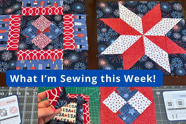 Tiny half square triangles, mini churn dash and starting a sampler quilt, video by Melody Joy Quilts