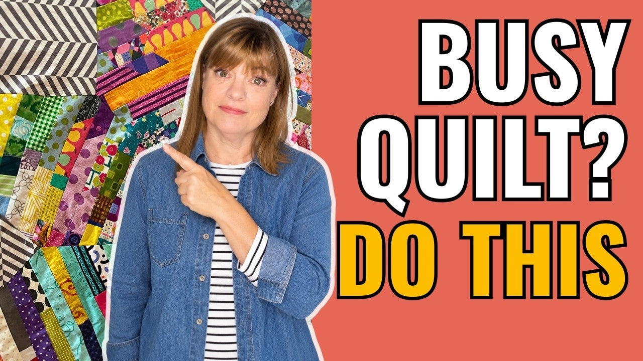 Choosing a quilting design that flatters a busy, print heavy quilt top
