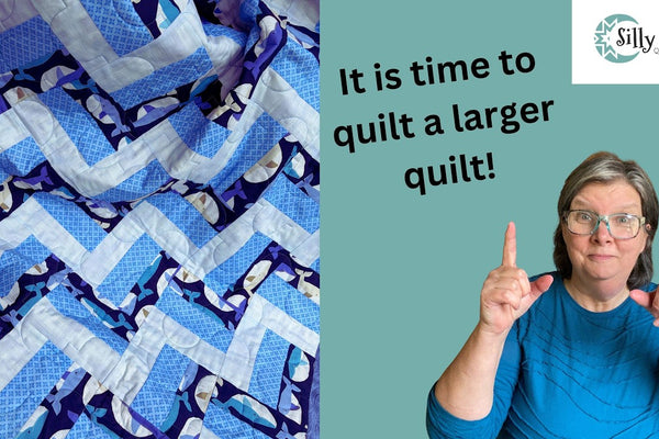 A large quilt worked from the centre outwards on a domestic machine
