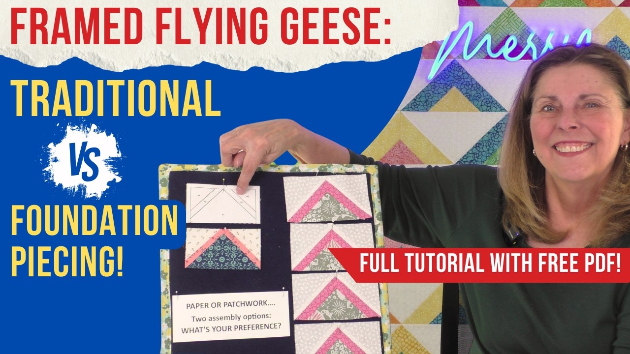 Perfect Framed Flying Geese Quilt Block Tutorial