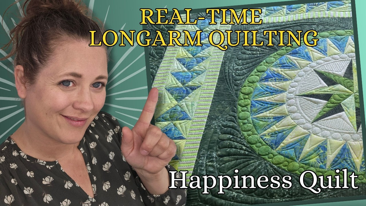 Quilting a Happiness Quilt in Real Time with Quilting Curve Studio