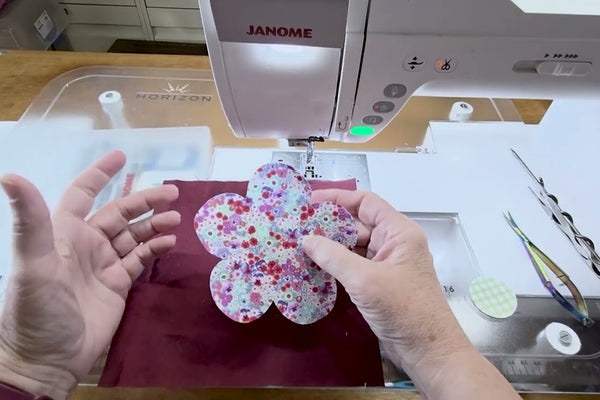 Blanket stitch appliqué around points, curves and inside corners