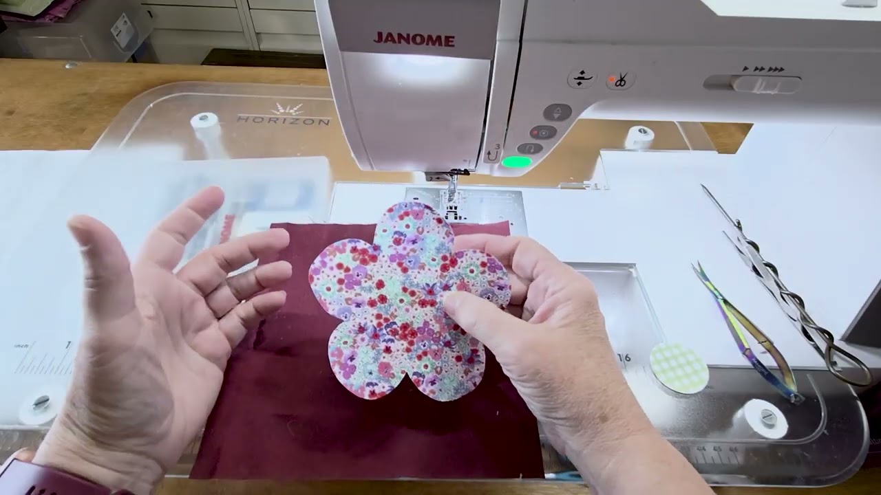 Blanket stitch appliqué around points, curves and inside corners
