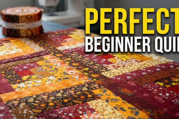 Jelly roll Log Cabin quilt tutorial for beginners