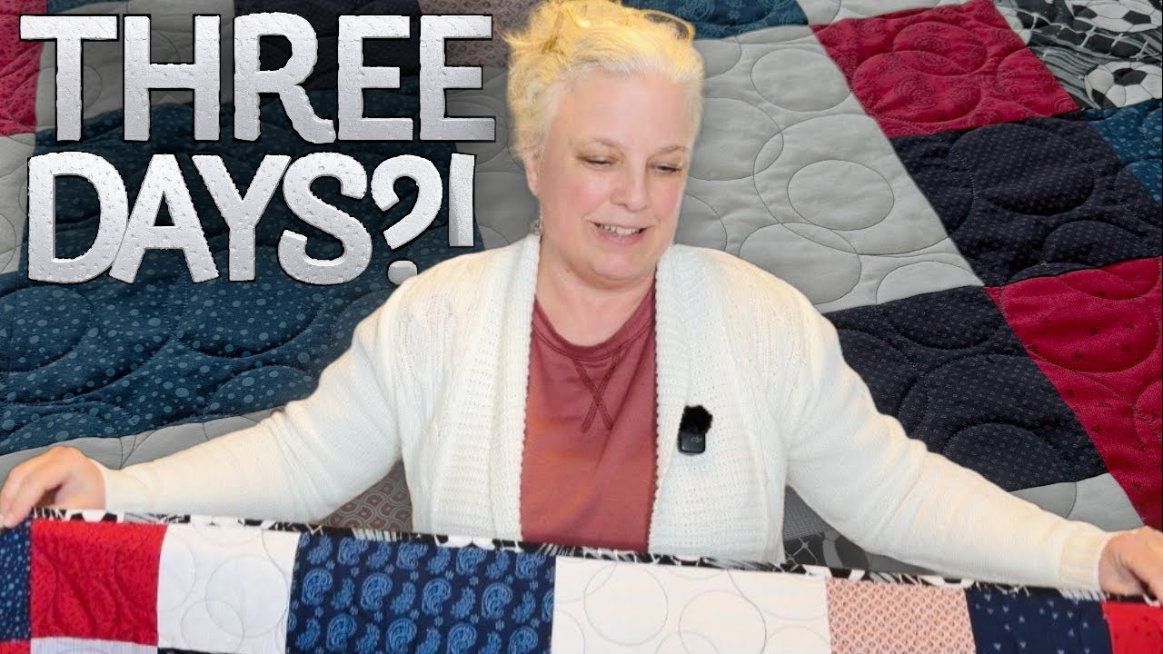 A Charity Quilt in 3 Days from Thrifted Shirts and Stash