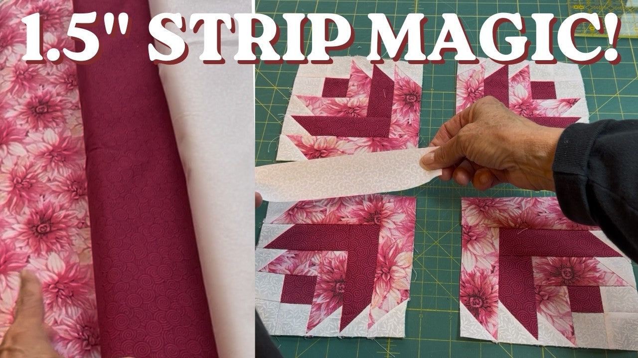 Designing a Unique Quilt Block From 1.5" Strips, No Pattern Needed
