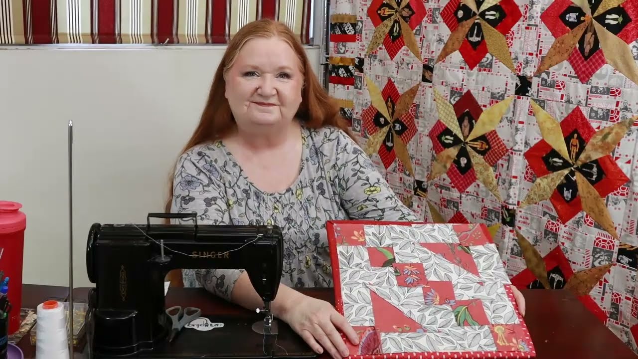 A free quilt pattern full of triangles, rectangles and squares