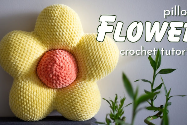 A No Sew Crochet Flower Pillow Tutorial