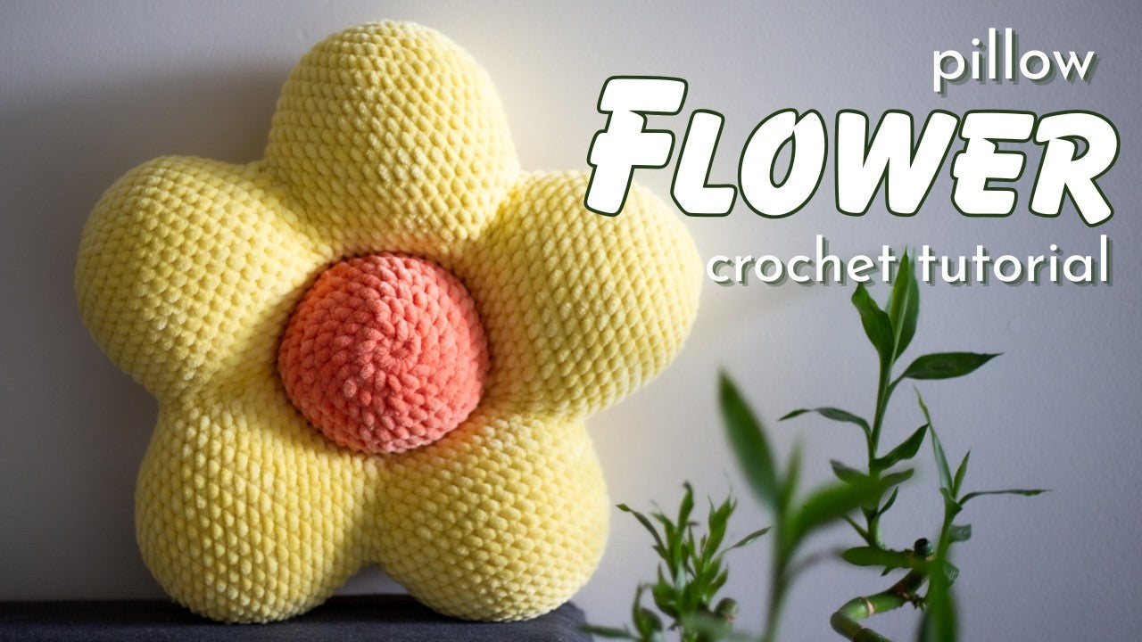 A No Sew Crochet Flower Pillow Tutorial