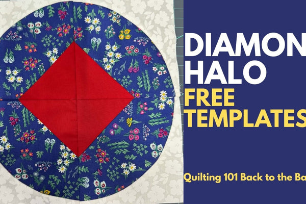Diamond Halo quilt block tutorial, curved piecing made easy, video by Tasha Quilts