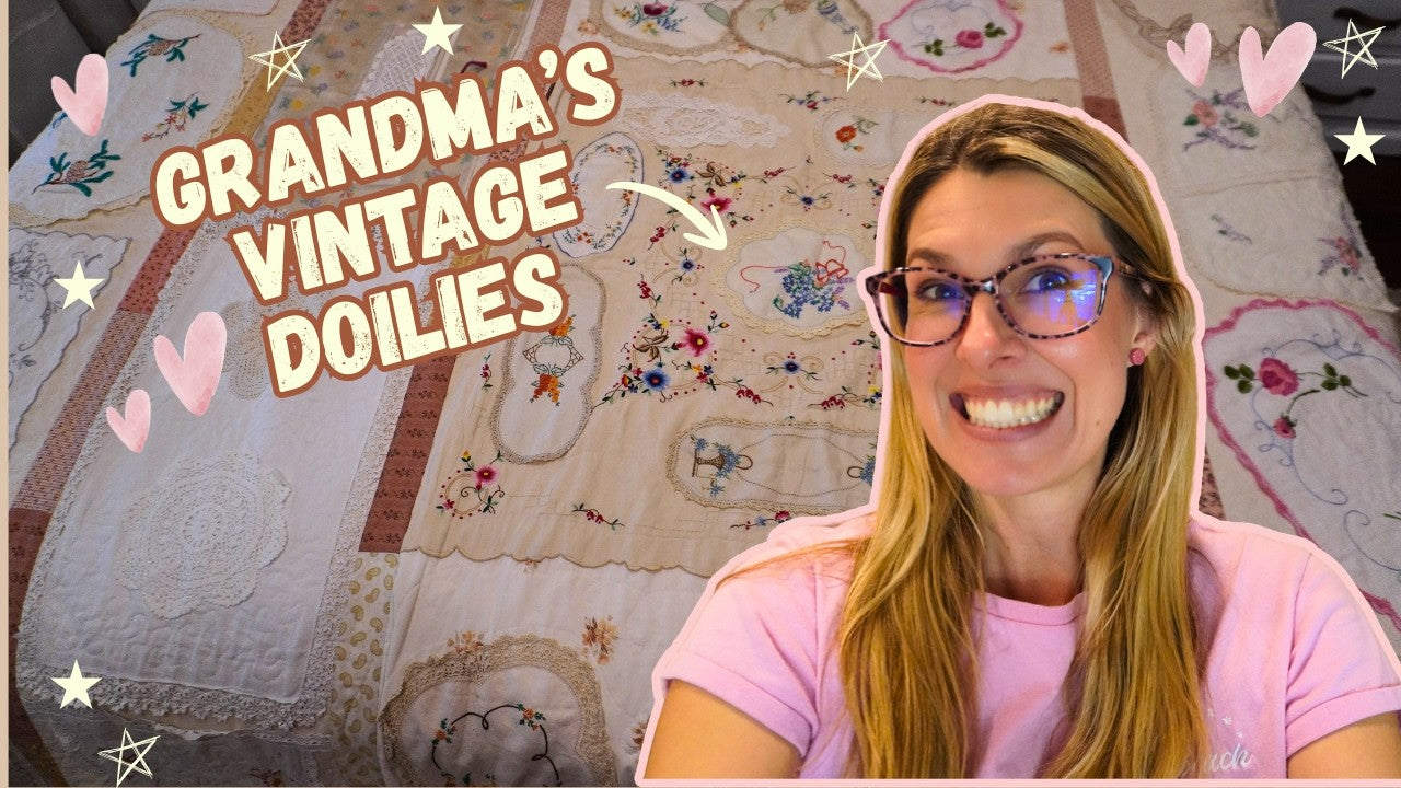 Turning Grandma's Embroidered Doilies into a Memory Quilt with karla.created