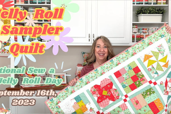 Jelly Roll Sampler Quilt: 2023 National Sew a Jelly Roll Day Quilt