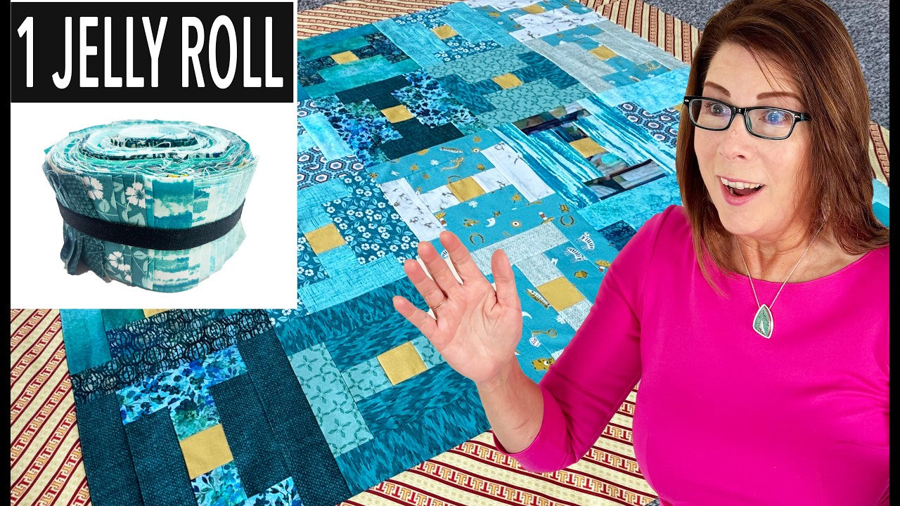 A speedy jelly roll courthouse steps quilt