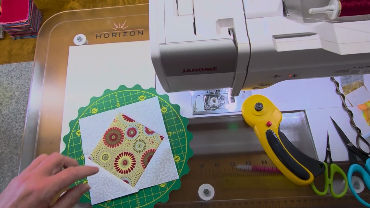 How to Make Perfect Square in a Square Quilt Blocks tutorial by The Fabric Hut