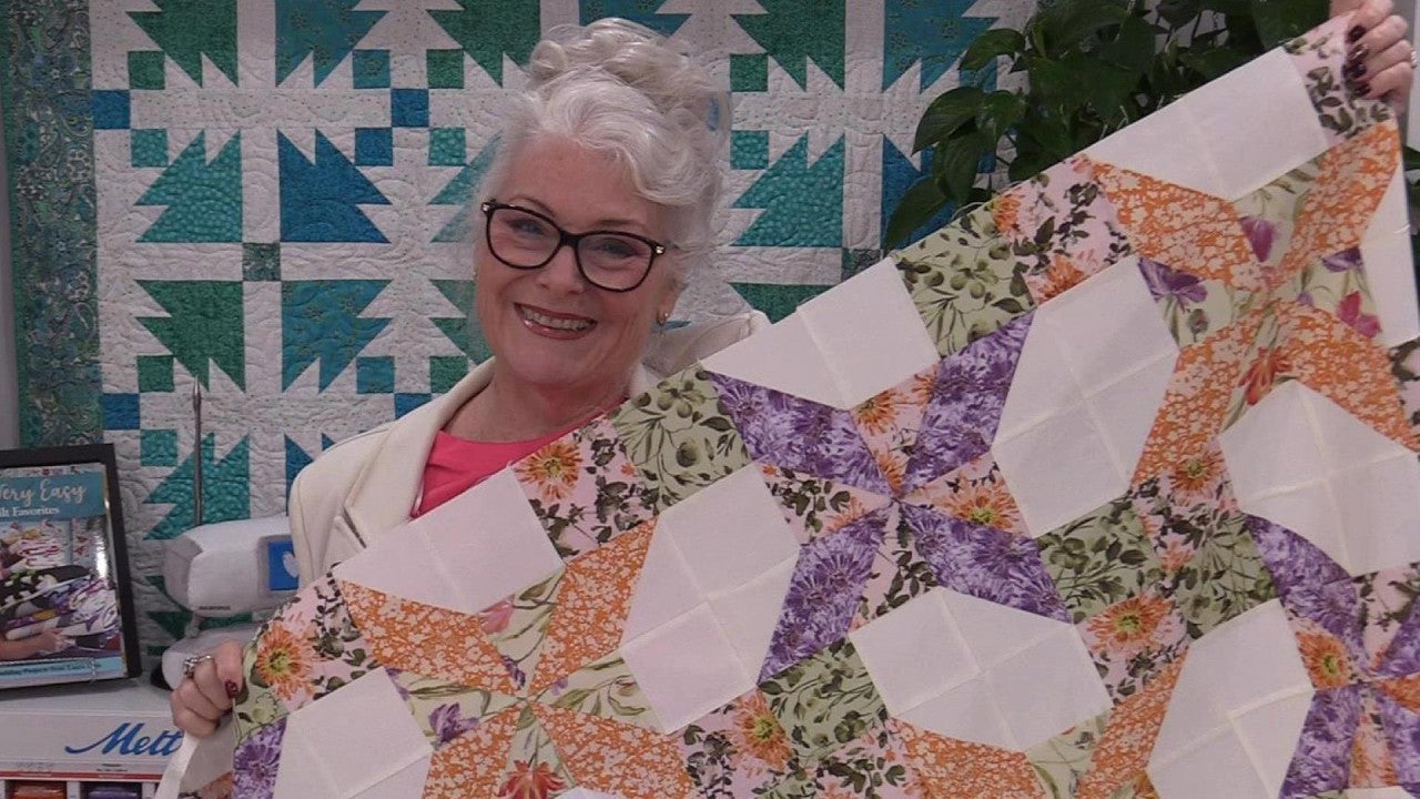 The Garden Gate pre-cut quilt kit finished at 60 by 72 inches