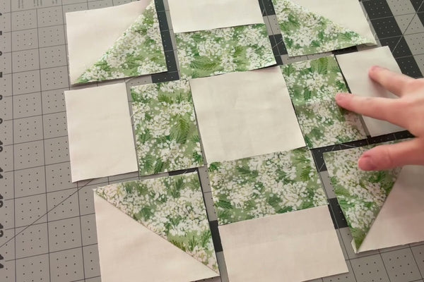 Beginner friendly 9 inch churn dash quilt block tutorial