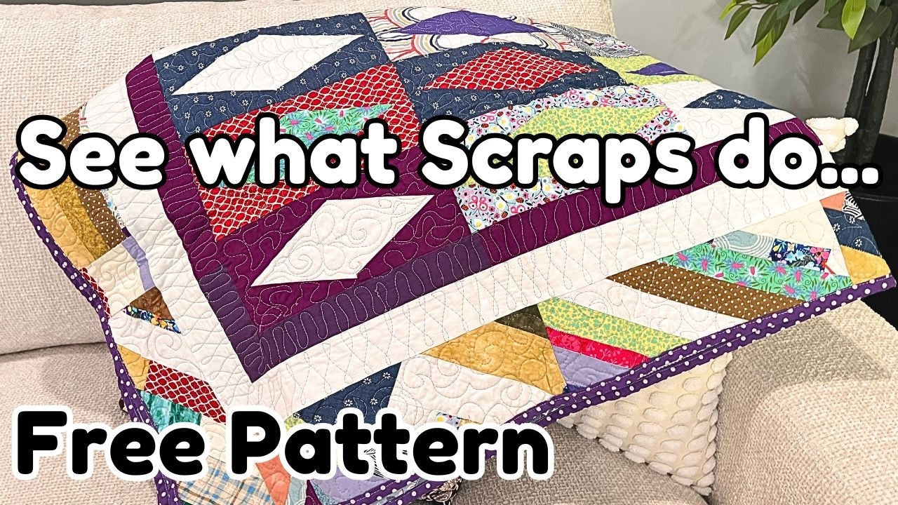 Turn your fabric scraps into a gorgeous diamonds quilt