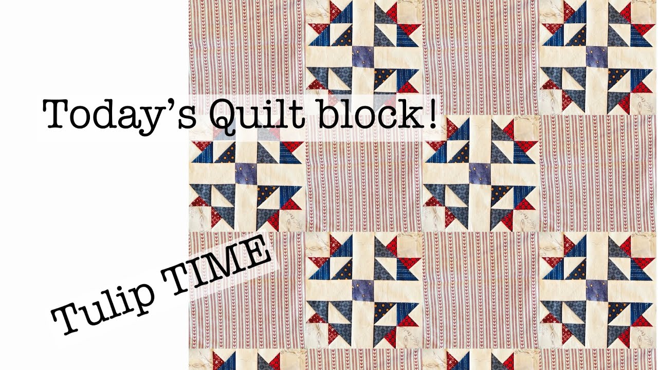 Tulip Time Spring Quilt Block